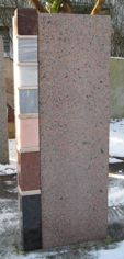 Vogesen-Granit, gestockt, gebürstet, mit Klötzen 